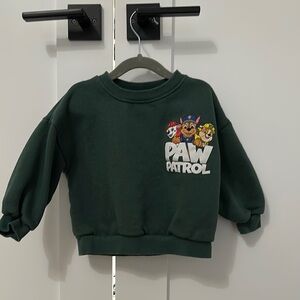 Zara Paw Patrol Kids Green Sweatshirt and matching sweat pants